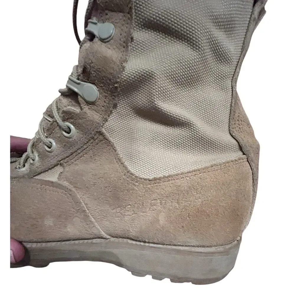 Belleville Combat Boots Mens 12 Tan Suede 790A Gore-Tex Waterproof Vibram USA